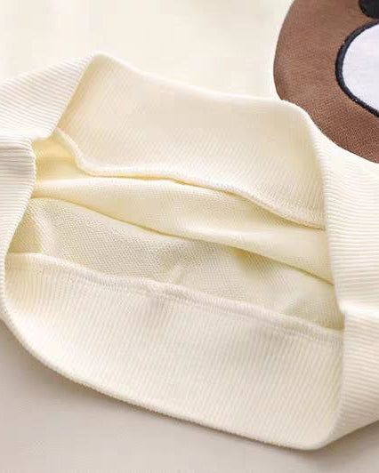 Conjunto de invierno cálido de dos piezas con estampado de oso para niños
