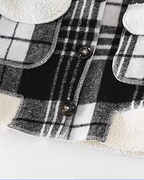 Chaqueta Infantil de Cuadros con Cuello de Borreguito Estilo Cozy & Chic